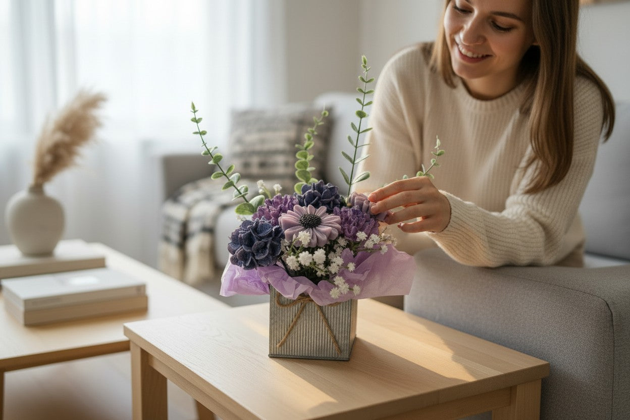 Amethyst Luxe Candle Bouquet