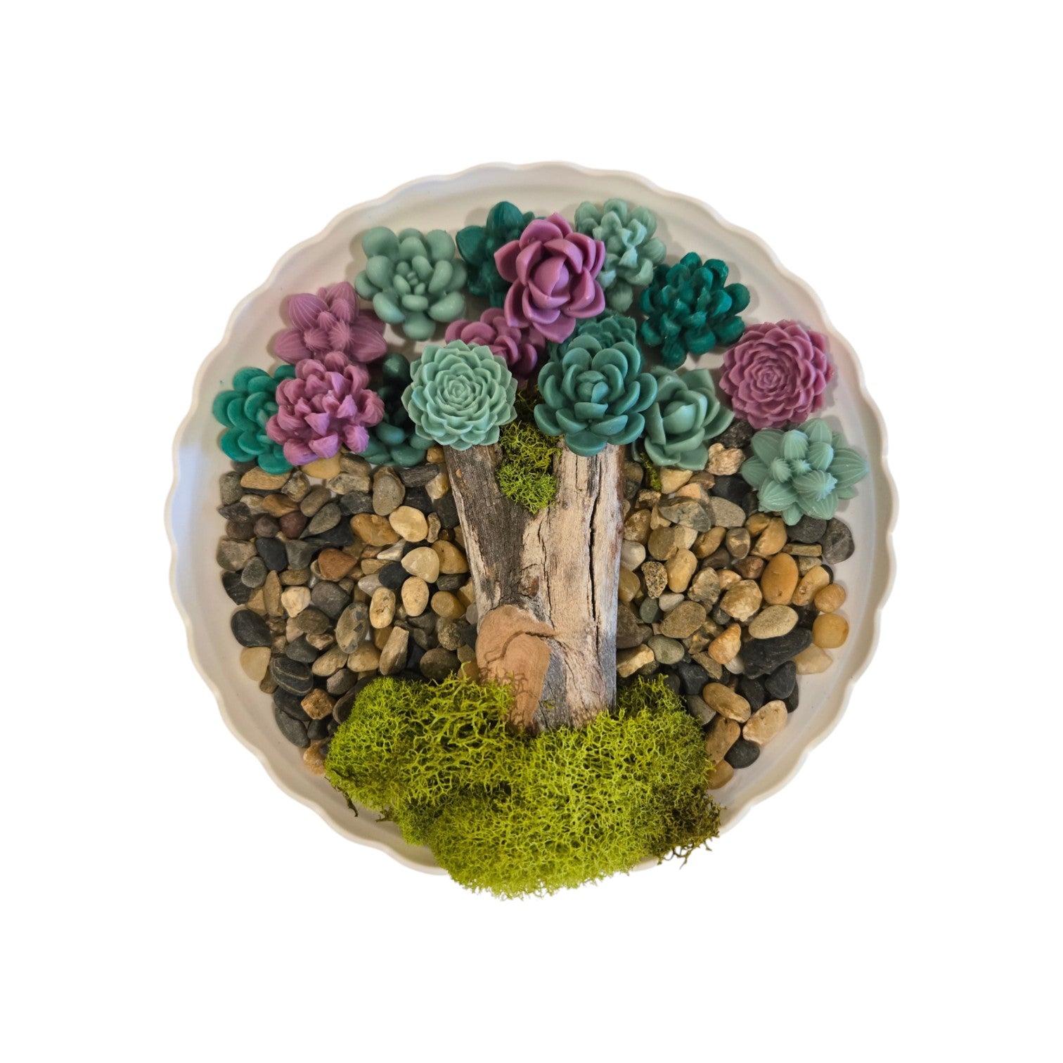 Succulent Tree Candle Mini Garden